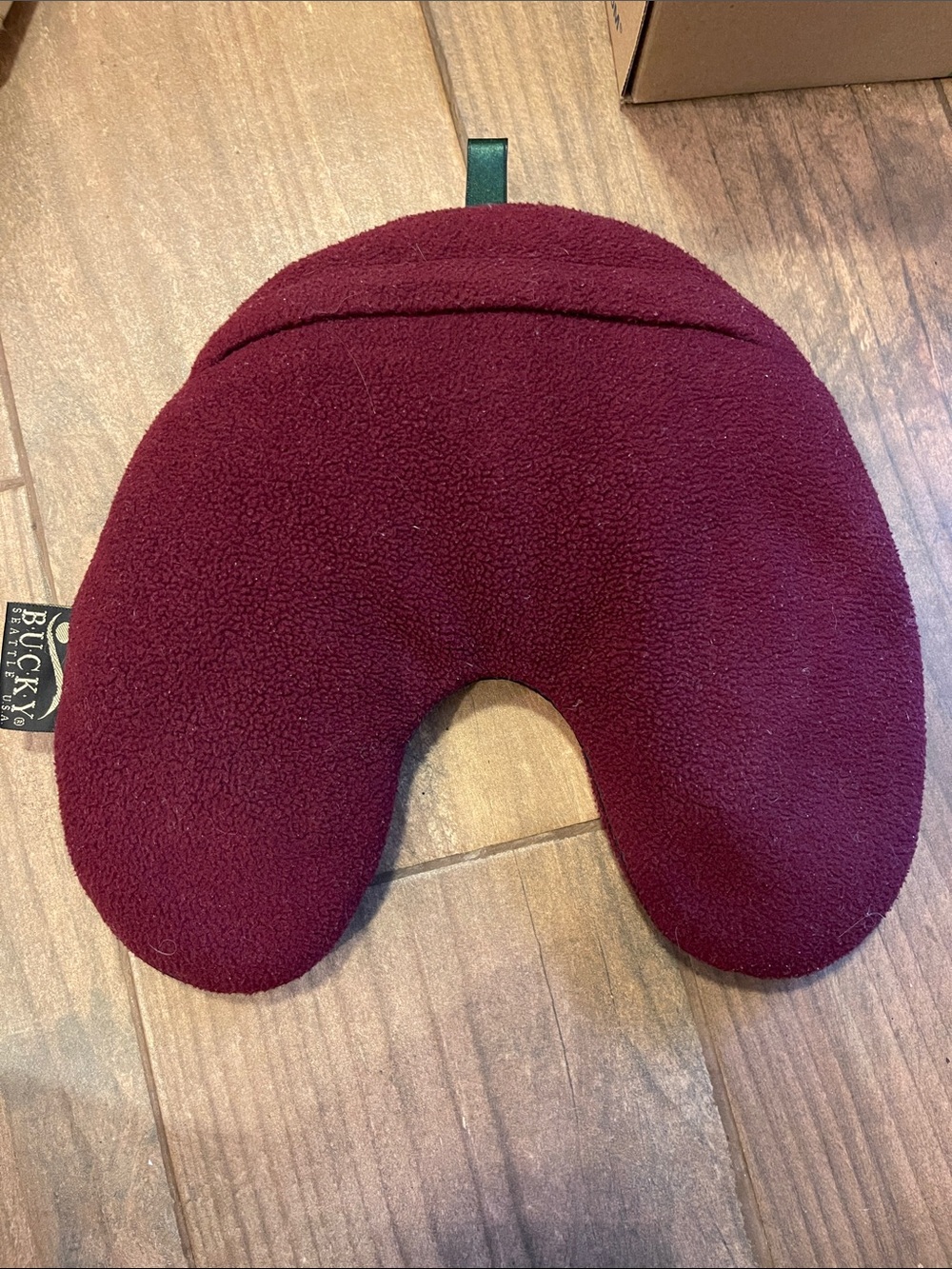 Burgundy Travel Neck Pillow - Plush Support